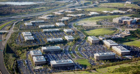 Aerial photography of UCI Research Park in Irvine, CA