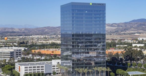 Building exterior photography of 400 Spectrum Center Drive in Irvine, CA