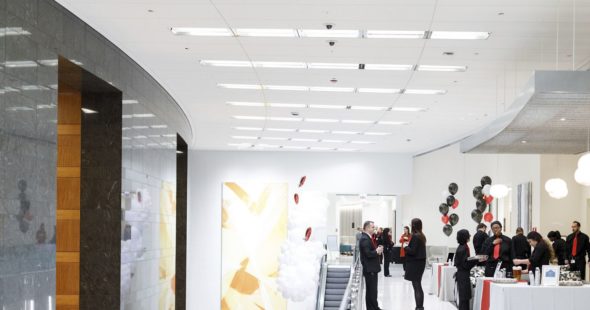 Photography of the grand opening event at The Exchange in 71 South Wacker, Chicago, IL