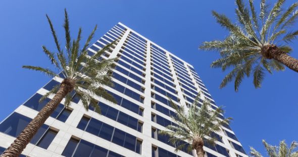 Exterior building photography of 520 Newport Center in Newport Beach, CA