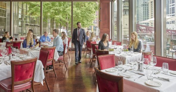 Photography of diners at Chicago Cut Steakhouse near One North Wacker in Chicago, IL