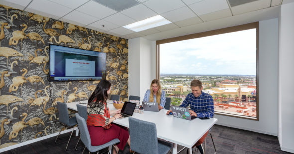 Interior customer suite photography at 300 Spectrum Center Drive, suite 1110, Irvine, CA