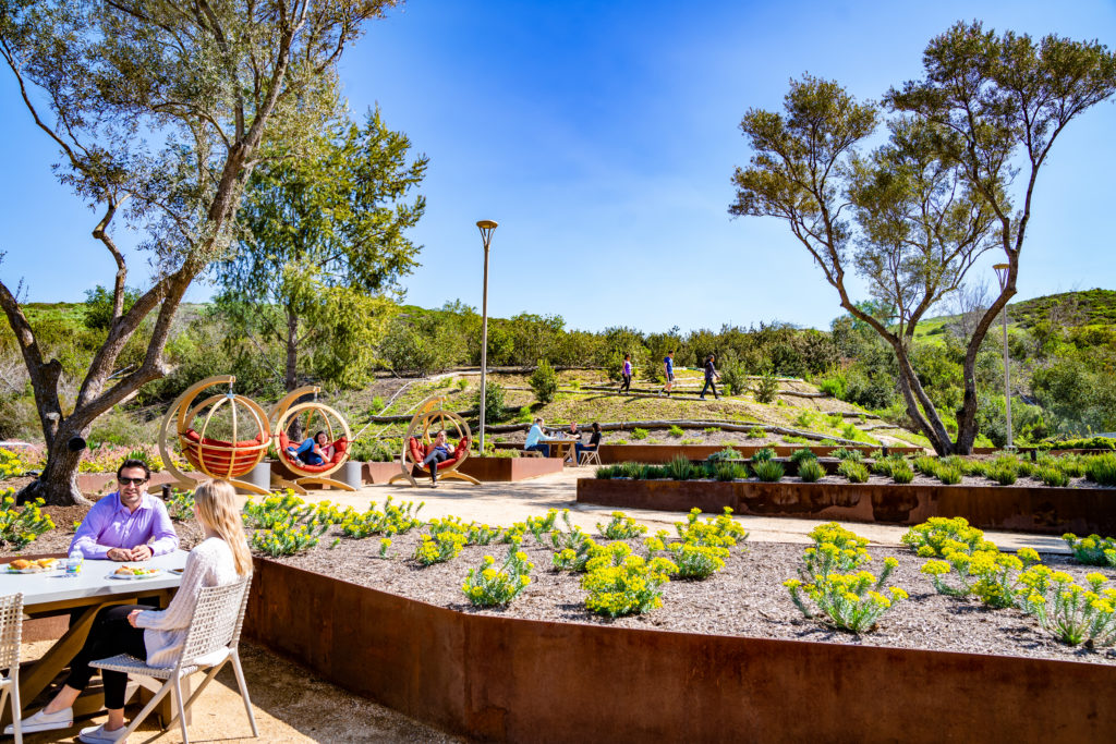 Lfiestyle photography of The Commons at UCI Research Park in Irvine, CA