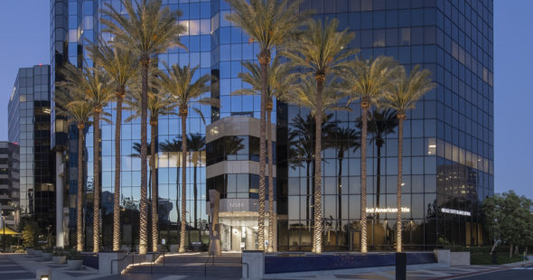 Hero photography of building exteriors at 18500 Von Karman Avenue - Irvine Towers in Irvine, CA