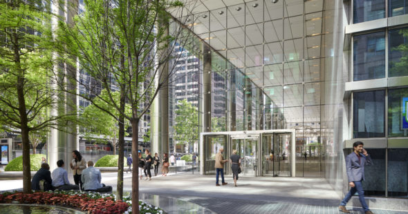Exterior of office building