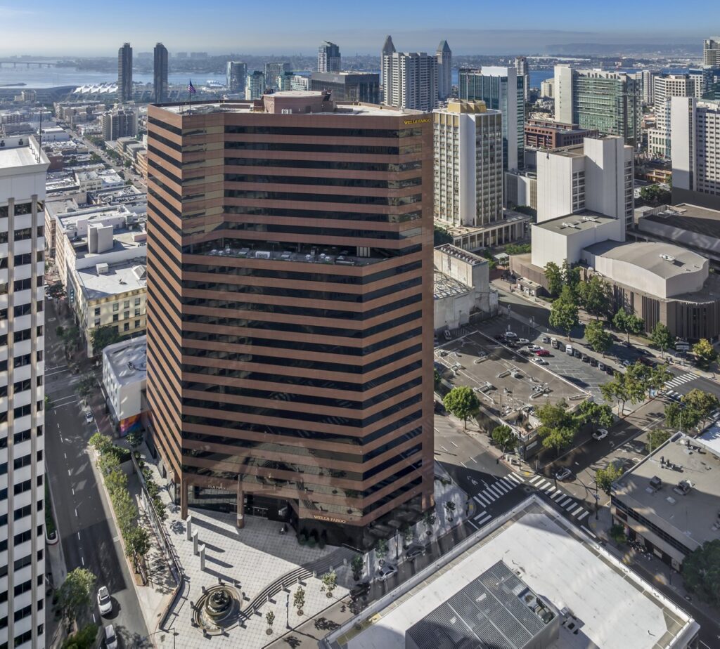 Wells Fargo Plaza in downtown San Diego, California.